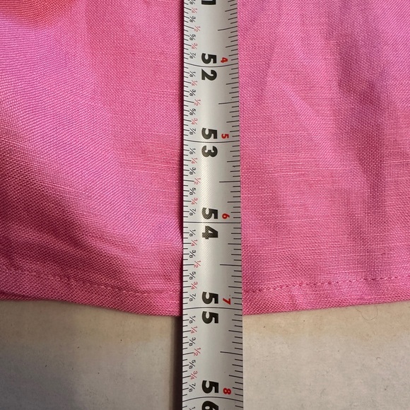 NWT Ann Taylor Loft Size 10 Pink Linen Blend Maxi Shirt Dress Belt $99.95 MSRP - Picture 13 of 13